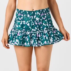 The Bubble Lifestyle Bay Breeze Teal Spots Lawley Golf Tennis Ruffle Skirt Skort